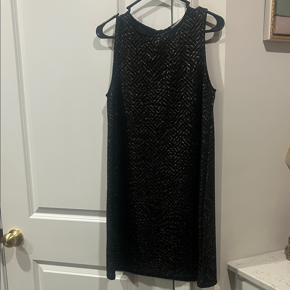 Ginger G Black and Gold Mini Dress